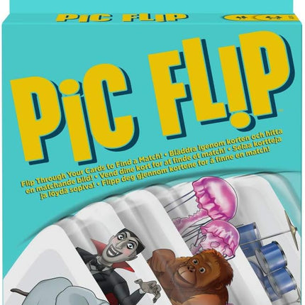 Mattel Card Games for Kids & Family – UNO + Flip, Pic Flip, DOS & ICONIC