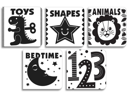 Baby’s First High-Contrast Books Boxed Set [Box Set of 5] - Age Group: 0+ / Black and White Tummy Time Books /Illustrated Board Book for Kids/Toddlers / (High Contrast Board Books)