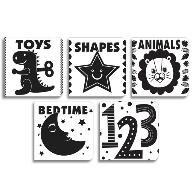Baby’s First High-Contrast Books Boxed Set [Box Set of 5] - Age Group: 0+ / Black and White Tummy Time Books /Illustrated Board Book for Kids/Toddlers / (High Contrast Board Books)