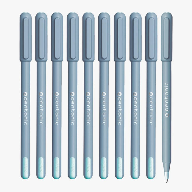 Pentonic Frost 0.7 mm Ball Point Pen | Pastel Pink Body | Red Ink | Set of 10