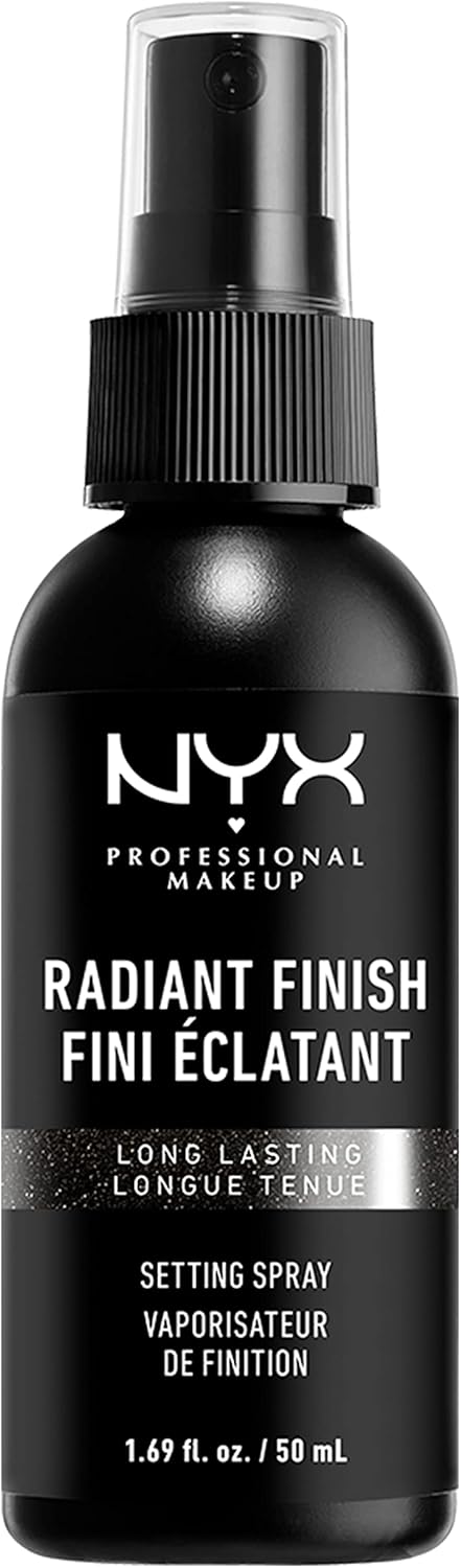 NYX Professional Makeup Radiant Finish Setting Spray 50ml Long-Lasting Makeup Fixing Spray, Dewy Radiant Finish, Lightweight & Vegan Formula, All Skin Types