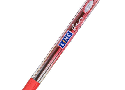 Linc Glycer Ballpoint Pens, RED, Fine Point (0.6mm), Pack of 10, Comfort Rubber Grip, Smooth Ink Flow, Ideal for School Office Home Business Use