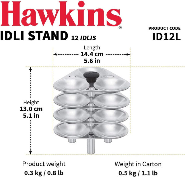 Hawkins G10 Idli Stand for Pressure Cooker, 5 , 3 -Liter