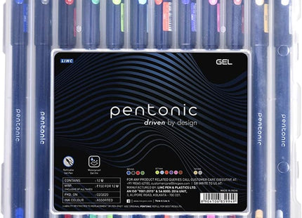 Pentonic Writing Pens | Gel Pen, Ballpoint Pen & Glitter Gel | 0.6mm/0.7mm/1.0mm | 10 & 12 Pack