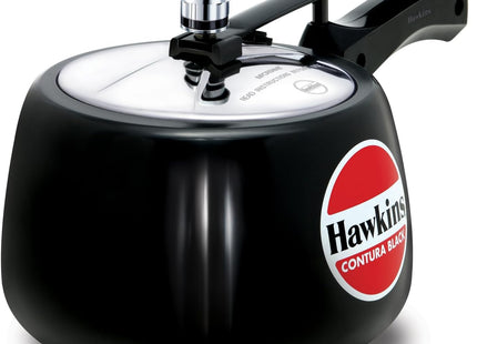 HAWKINS Hard Anodised Pressure Cooker, Aluminum, Contura Black