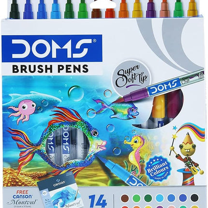 DOMS Art Supplies for Kids Oil Pastels Crayons Water Colours Brush Pens Drawing and Craft Kit