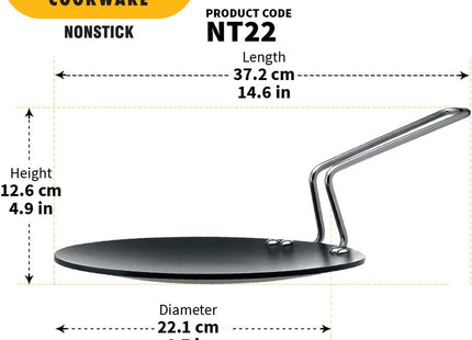 Hawkins Futura Non-stick Concave Tava Griddle Thick with Steel Handle