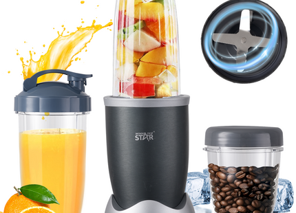 Winning Star Blenders Collection | 3-in-1 Portable Blender 0.95L 900W EU Plug Silver, 3-in-1 Portable Blender 0.95L 900W UK Plug Silver, 4-in-1 Blender 1.8L 600W EU Plug Silver, 4-in-1 Blender 1.8L 600W UK Plug Silver | Models ST-5557, ST-5557,...