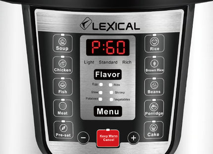Lexical Pressure Cookers Collection – 6L Electric Pressure Cooker | 1000W Multi Cooker
