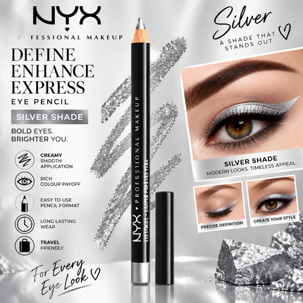 NYX Professional Makeup Slim Eye Pencil Creamy Eyeliner Pencil Long Lasting Eye Makeup