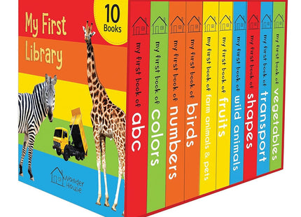 My First Library: Boxset of 10 Board Books for Kids