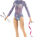 GTN65 - Barbie I Want to Be a Gymnast Rhythmic Doll - Blonde with Sparkly Outfit & Gymna