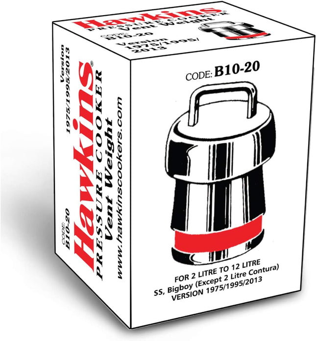 Hawkins Whistle Vent Weight for Stainless Steel and Bigboy Pressure Cooker, 1.5 Liter to 22 Litre