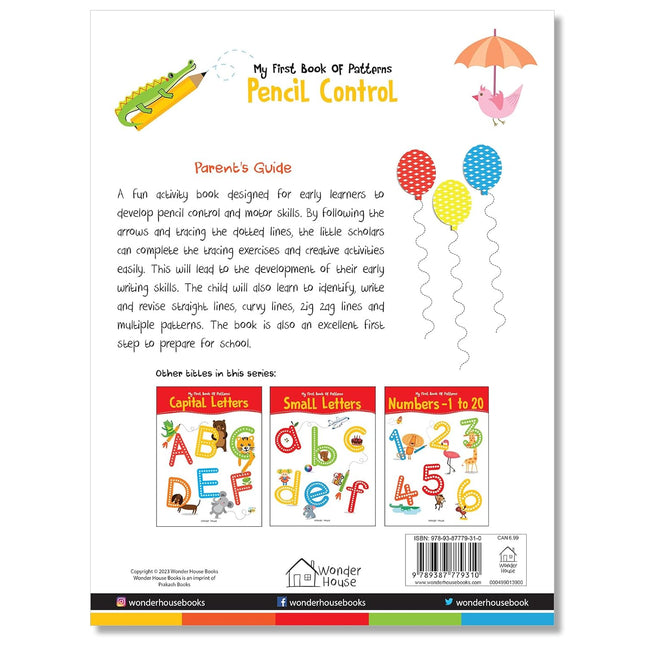 My First Book of Patterns Pencil Control: Patterns Practice book for kids (Pattern Writing)