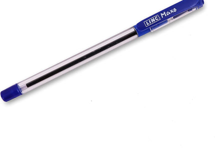 Linc Maxo Ballpoint Pens, BLUE, Pack of 10, Fine Point (0.7mm), Comfortable Grip, Everyday Pens for School Office Home Business