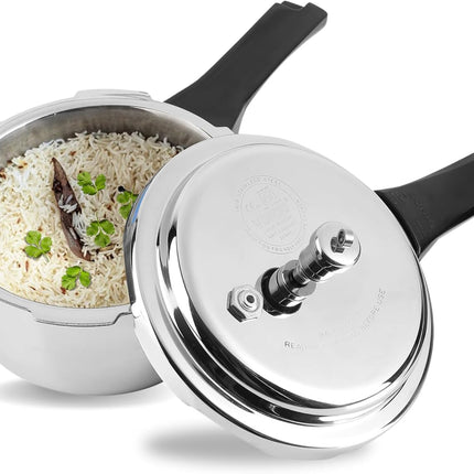 Vinod Platinum Triply Stainless Steel Outer Lid Pressure Cooker