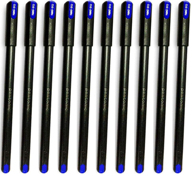 Pentonic Linc Blue Ink Gel Pen Smooth Writing Pack of 10
