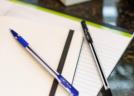 Linc Maxo Ballpoint Pens, BLUE, Pack of 10, Fine Point (0.7mm), Comfortable Grip, Everyday Pens for School Office Home Business