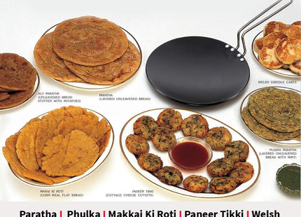 Futura Hard Anodised Concave Tawa with Steel Handle – Premium Non-Stick Griddle for Roti, Chapati & Paratha
