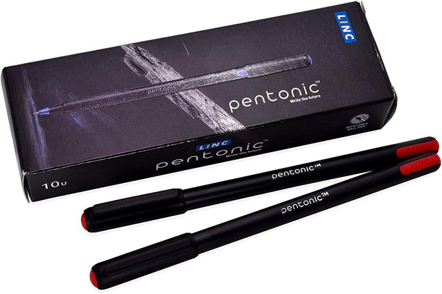 Pentonic Linc Red Ink Ball Point Pen - Pack of 10