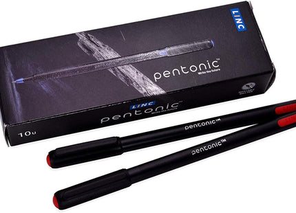 Pentonic Ballpoint Pens | Black, Blue & Red Ink | 0.7mm Fine Tip | Smooth Writing | Pack of 10