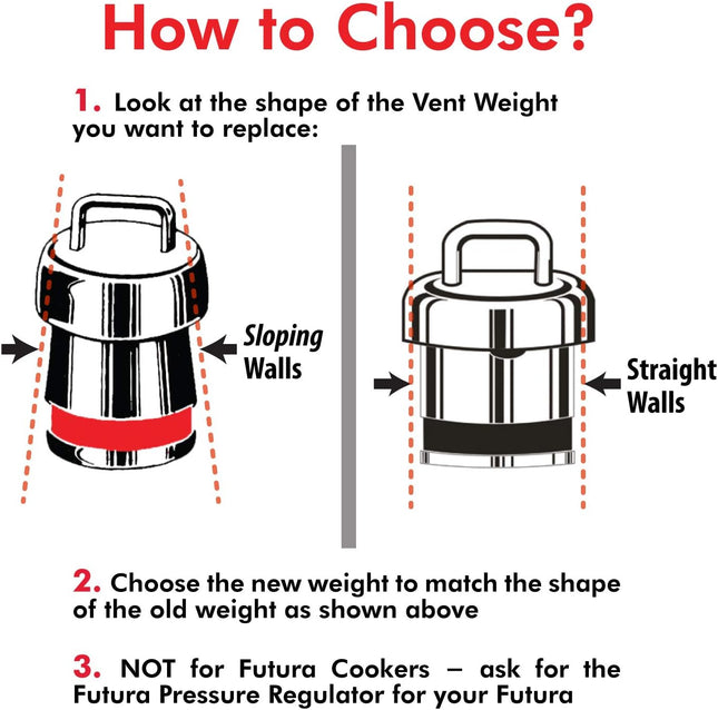Hawkins Whistle Vent Weight for Stainless Steel and Bigboy Pressure Cooker, 1.5 Liter to 22 Litre