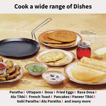 Hawkins Futura 26cm 30cm Non Stick Flat Tava Hard Anodised Aluminium Dosa Tawa PFOA Free Griddle Pan