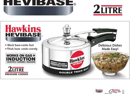 Hawkins Hevibase Induction Compatible Pressure Cooker, Silver