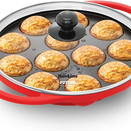 HAWKINS Nonstick Appe Pan with Glass Lid 12 Cups Diameter 20 cm Standard