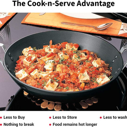 Hawkins Futura Hard Anodised Deep Fry Pan 2.5L 3.75L 5L 7.5L Stainless Steel Lid