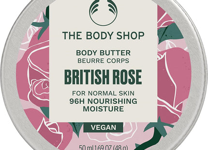 The Body Shop British Rose Body Butter 50ml | Vegan Body Moisturiser for Normal Skin
