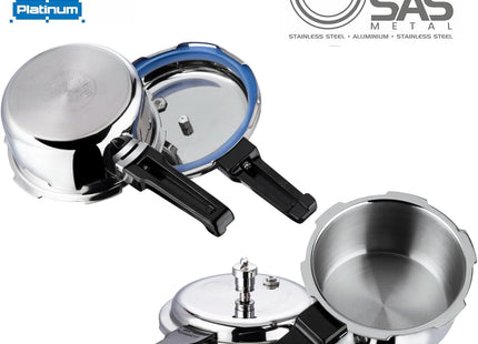 Vinod Platinum Triply Stainless Steel Outer Lid Pressure Cooker