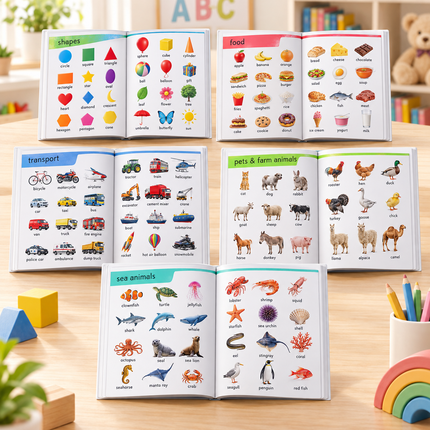 Picture Book for Kids Preschool Learning Vocabulary First Words Animals Objects 1000 Words
