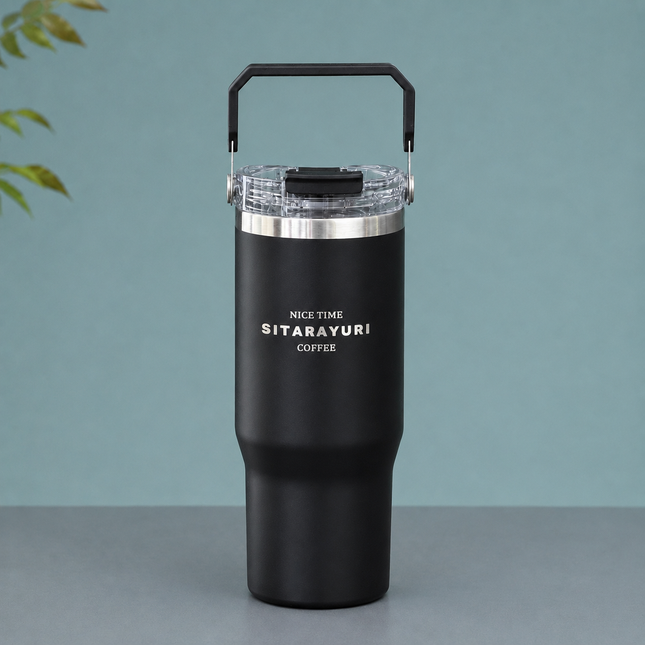 Sitarayuri Dual Drink Insulated Tumbler 600ml Hot Cold Coffee Tea Water Travel Cup Bottle