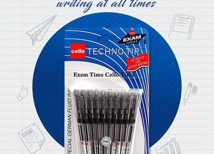 Cello Technotip Ball Pen Set - Pack of 10 (Black)