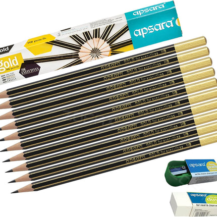 Apsara Stationery Collection Pencils Erasers Sharpeners School Writing Drawing Sketching Set