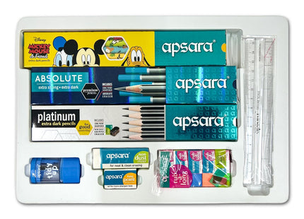 Apsara Writing Kit for Smarter Children, Includes Pencils, Eraser, Sharpener