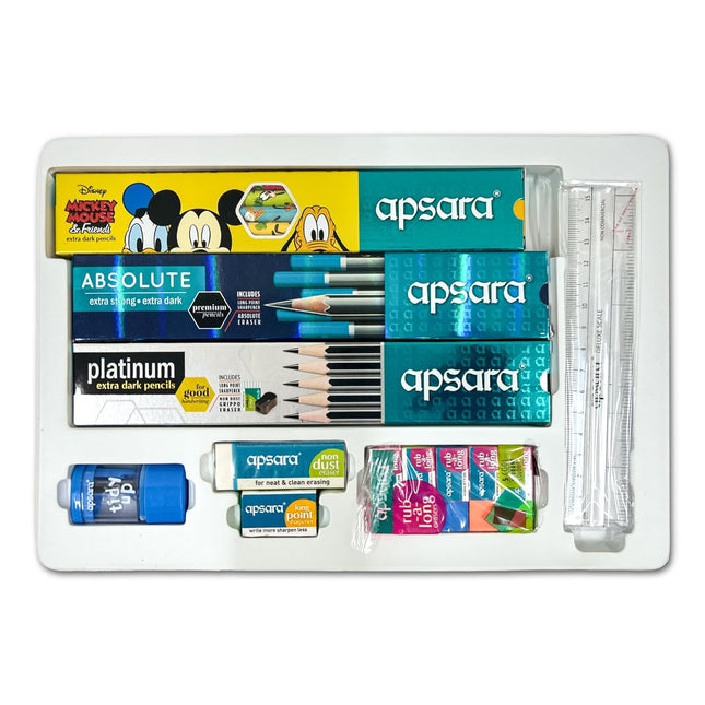 Apsara Writing Kit for Smarter Children, Includes Pencils, Eraser, Sharpener