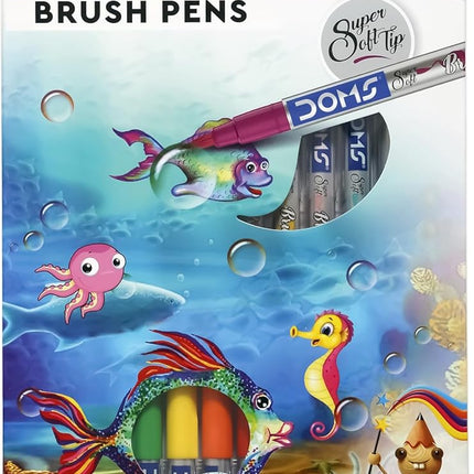 DOMS Art Supplies for Kids Oil Pastels Crayons Water Colours Brush Pens Drawing and Craft Kit