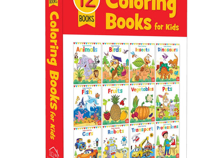 Colouring Books Boxset: Pack of 12 Copy Colour Books For Children (Creative Crayons)
