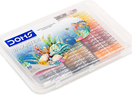 Doms 50 Assorted Colour Shades Oil Pastels - Rich Bright Smooth Even Shades
