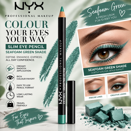 NYX Professional Makeup Slim Eye Pencil Creamy Eyeliner Pencil Long Lasting Eye Makeup