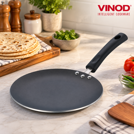 VINOD Non Stick Dosa Tawa 10.5 Inch Aluminium Griddle Pan PFOA Free Tawa Dosa Roti Chapati Pancakes Crepes
