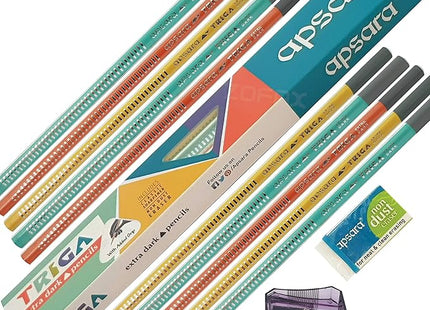 Apsara Stationery Collection Pencils, Erasers & Sharpeners for Writing, Drawing, Sketching & Marking | School Supplies & Gift for Kids