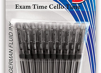Cello Technotip Ball Pen Set - Pack of 10 (Black)