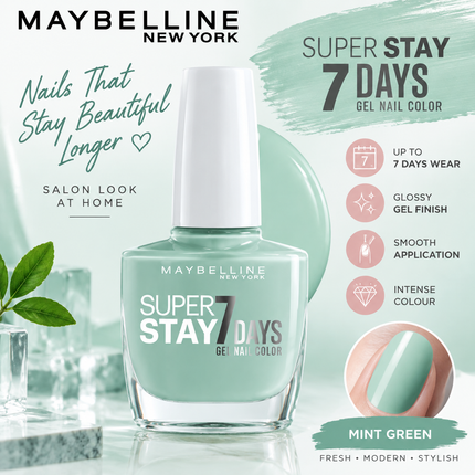 Maybelline New York SuperStay Gel Nail Polish Collection Glossy Matte Finish Long Lasting Nail Colour