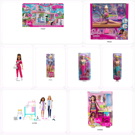 Mattel Barbie Gymnastics Dolls Fashionistas Beach Ken Chelsea Playsets Collection Toys