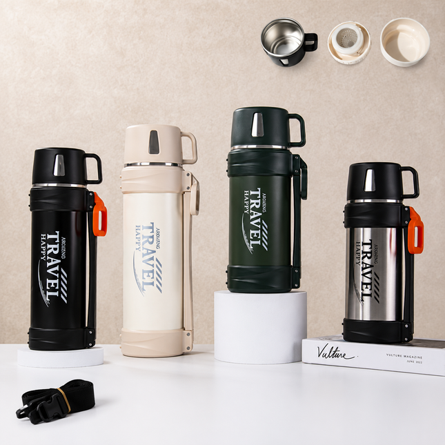 Sitarayuri Vacuum Flask 1600ml Stainless Steel Insulated Hot Cold Bottle