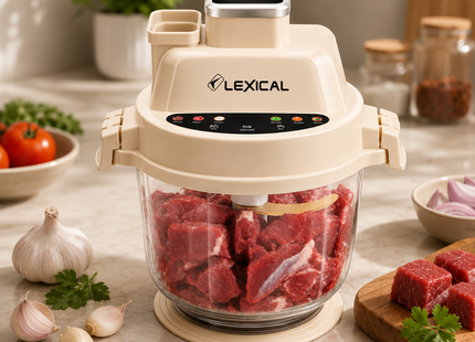 Lexical Electric Food Choppers – 3L Capacity | 500W & 600W Meat & Vegetable Choppers
