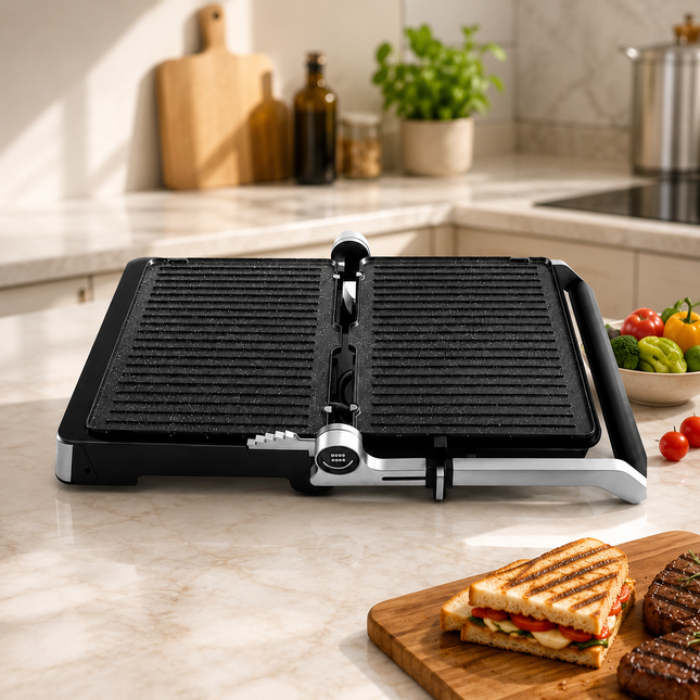 Lexical Germany Contact Grill 2000W Sandwich Maker Panini Press 180 Degree Open Grill